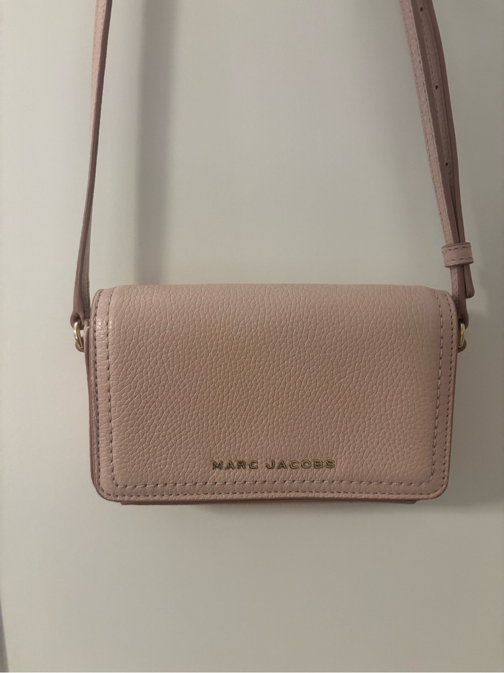 Marc Jacobs Blush Pink Pebbled Leather Crossbody